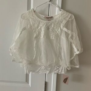 Forever 21 White Lace Top